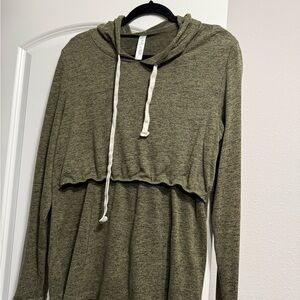Latched Mama Olive Hooded Top with Drawstring